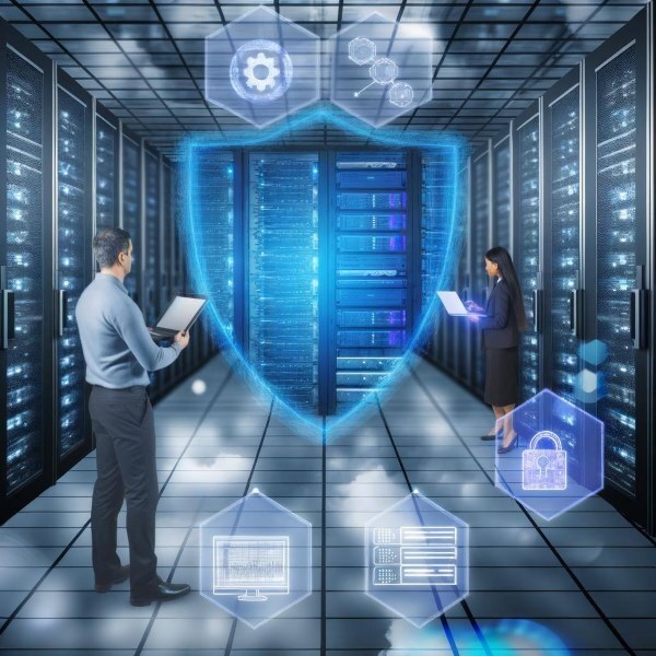 Une image qui illustre la sécurité de linfrastructure et le fait de se protéger des menaces